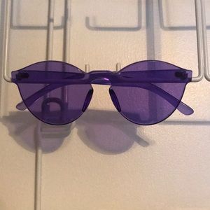 Clear purple sunglasses